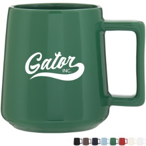Jude Glossy Colored Exterior Ceramic Mug, 17 oz. - TE1284