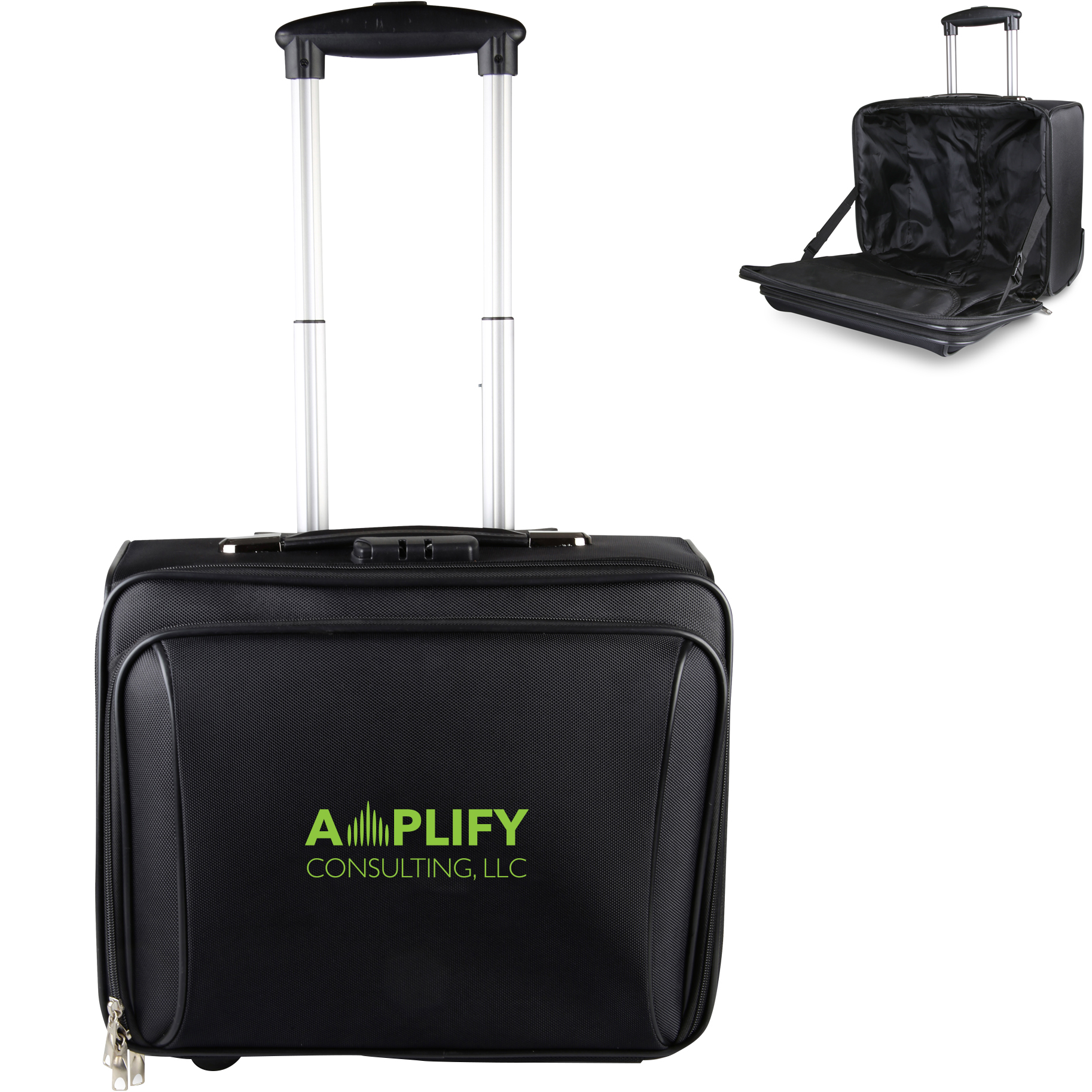 Product Photo 1 Wheeled Polyester Pilot Case w/ Telescopic Handle