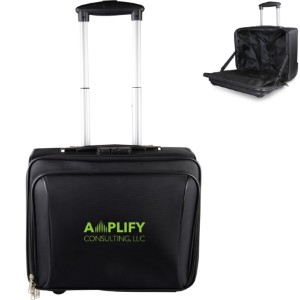 Wheeled Polyester Pilot Case w/ Telescopic Handle - CF4711