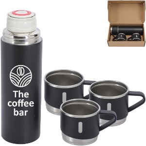 Four-Piece Vacuum Insulated Bottle & Cup Gift Set - AR1973