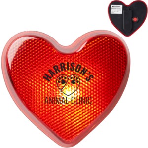 Heart Flashing Clip On Safety Button - PM9964