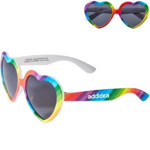 B.Free Rainbow Pride UV400 Heart Sunglasses - PM9966