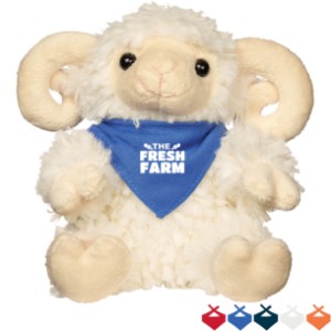 Rowdy Plush Ram w/ Bandana, 6" - HT6989