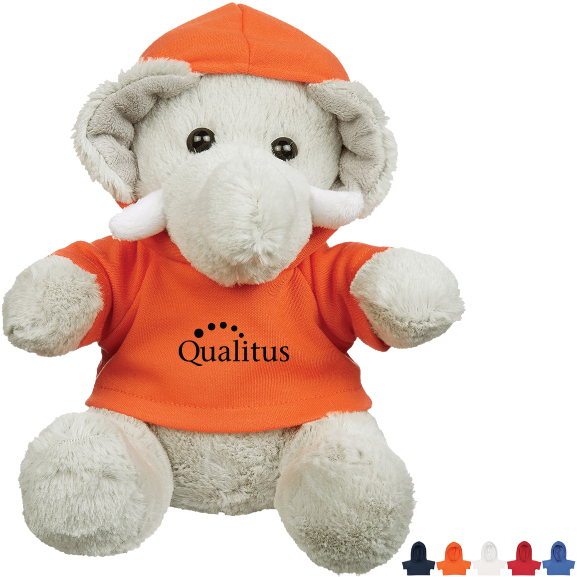 Product Photo 1 Excellent Plush Elephant w/ Hoodie, 8-1/2"