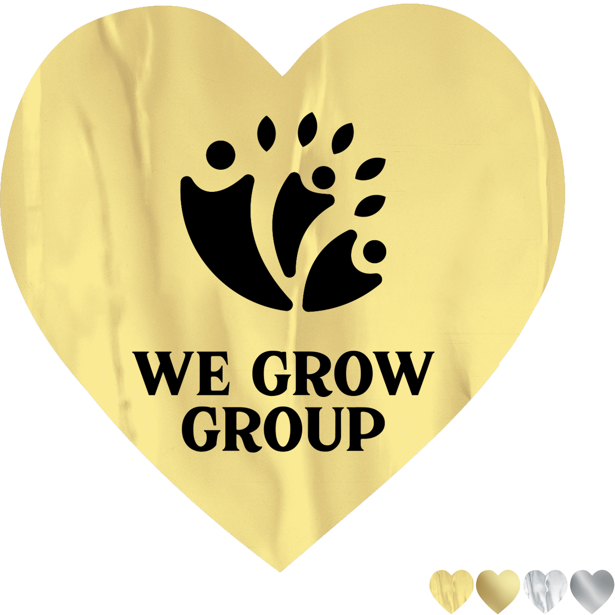 Product Photo 1 Heart Shape Custom Sticker - Foil, 3/4"