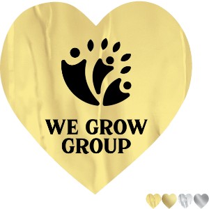Heart Shape Custom Sticker - Foil, 3/4" - GI1204