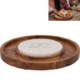 Isla Acacia Serving Platter w/ Marble Cheeseboard Insert