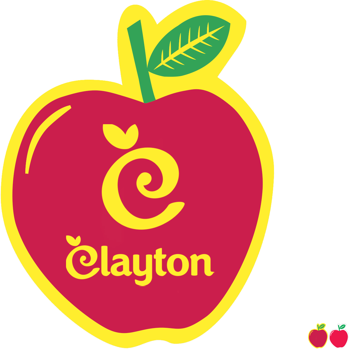 Product Photo 1 Apple Shape Custom Sticker - Gloss, 2-1/16"