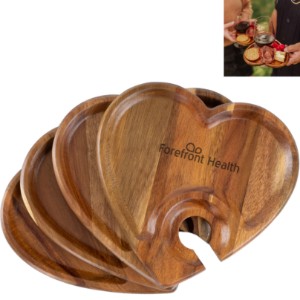 Heart Shaped Wine Appetizer Plates, Set of Four - PK2354