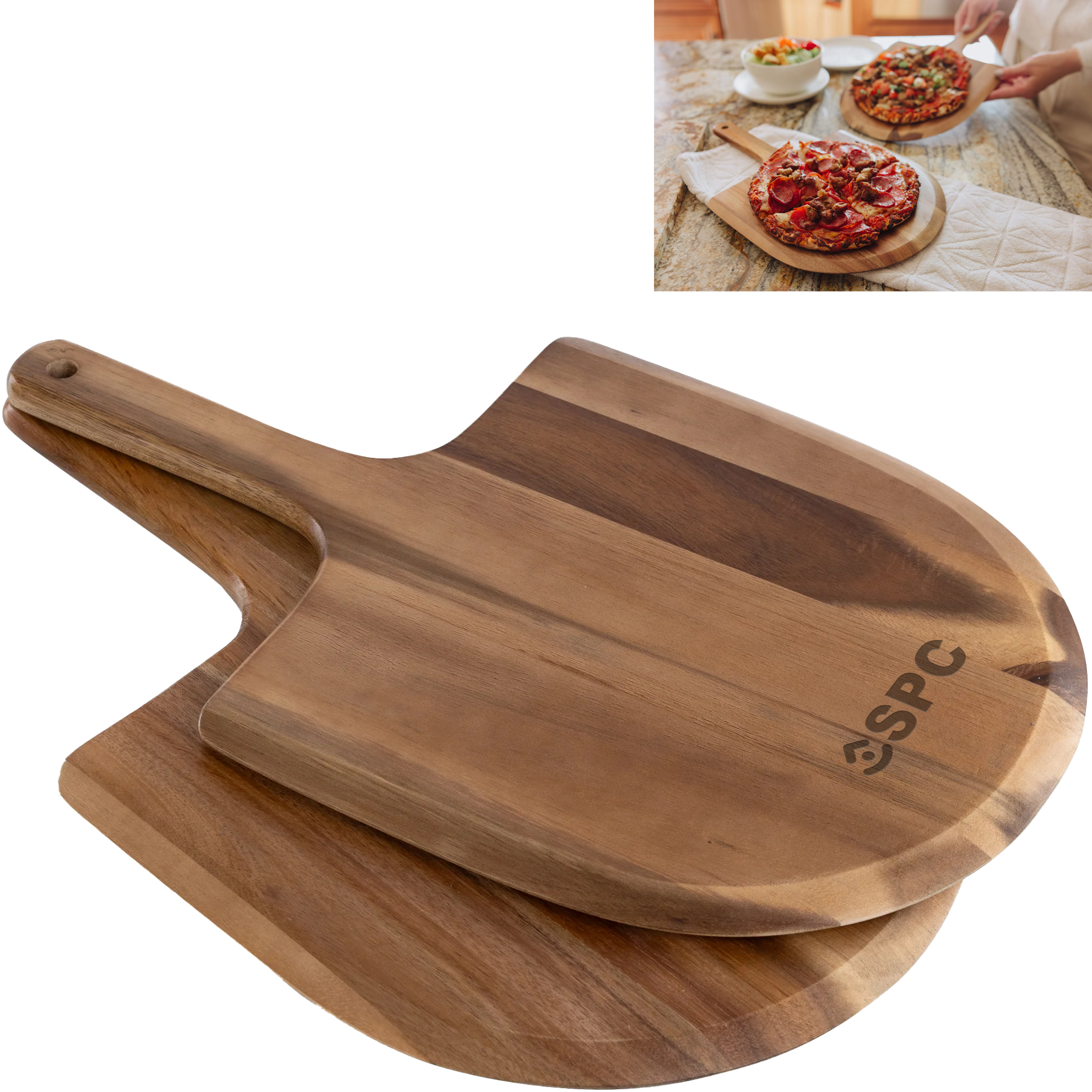 Product Photo 1 Acacia Personal Pizza Peel Serving Board Paddles, Set of Two