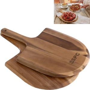 Acacia Personal Pizza Peel Serving Board Paddles, Set of Two - PK2345