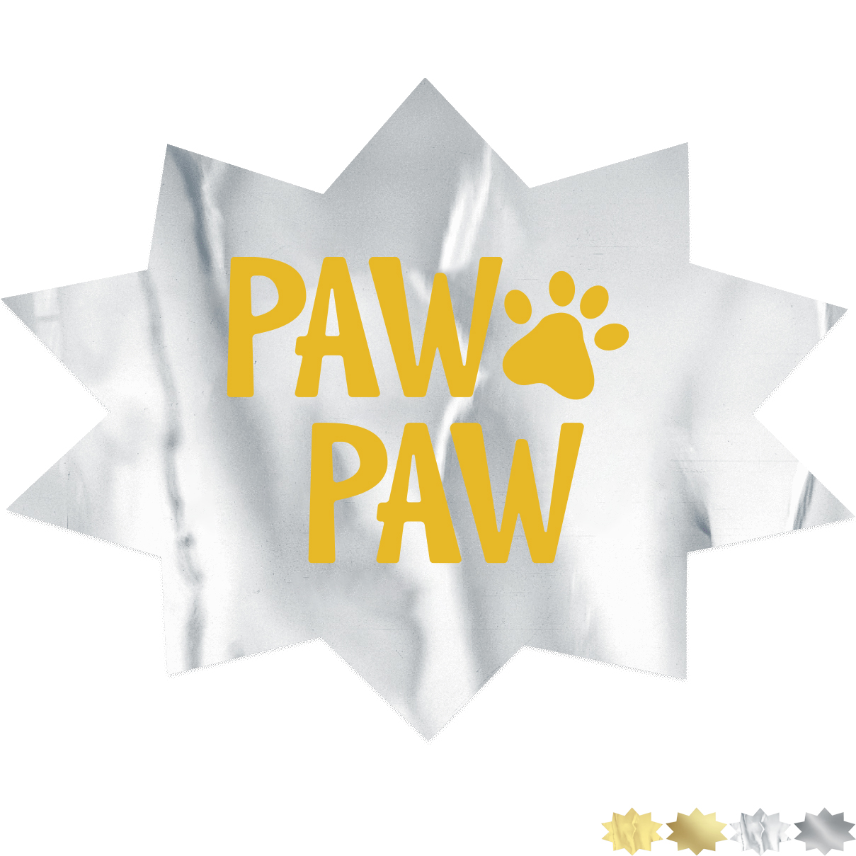 Product Photo 1 Starburst Shape Custom Sticker - Foil, 1-13/16"