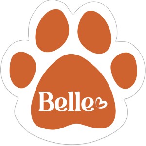 Paw Shape Custom Sticker - Matte, 1-7/8" - GI1233