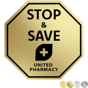 Stop Sign Shape Custom Sticker - Foil, 2-1/4" - GI1239