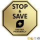 Stop Sign Shape Custom Sticker - Foil, 2-1/4"