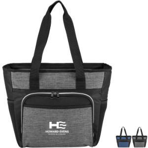 Heather Recycled Polyester 20-Can Cooler Tote - SV1221