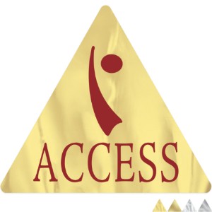 Triangle Shape Custom Sticker - Foil, 2-1/4" - GI1229