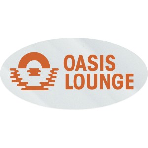 Oval Shape Custom Sticker - Clear, 1-3/4" x 3-5/8" - GI1060