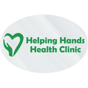 Oval Shape Custom Sticker - Clear, 2" x 3" - GI1065