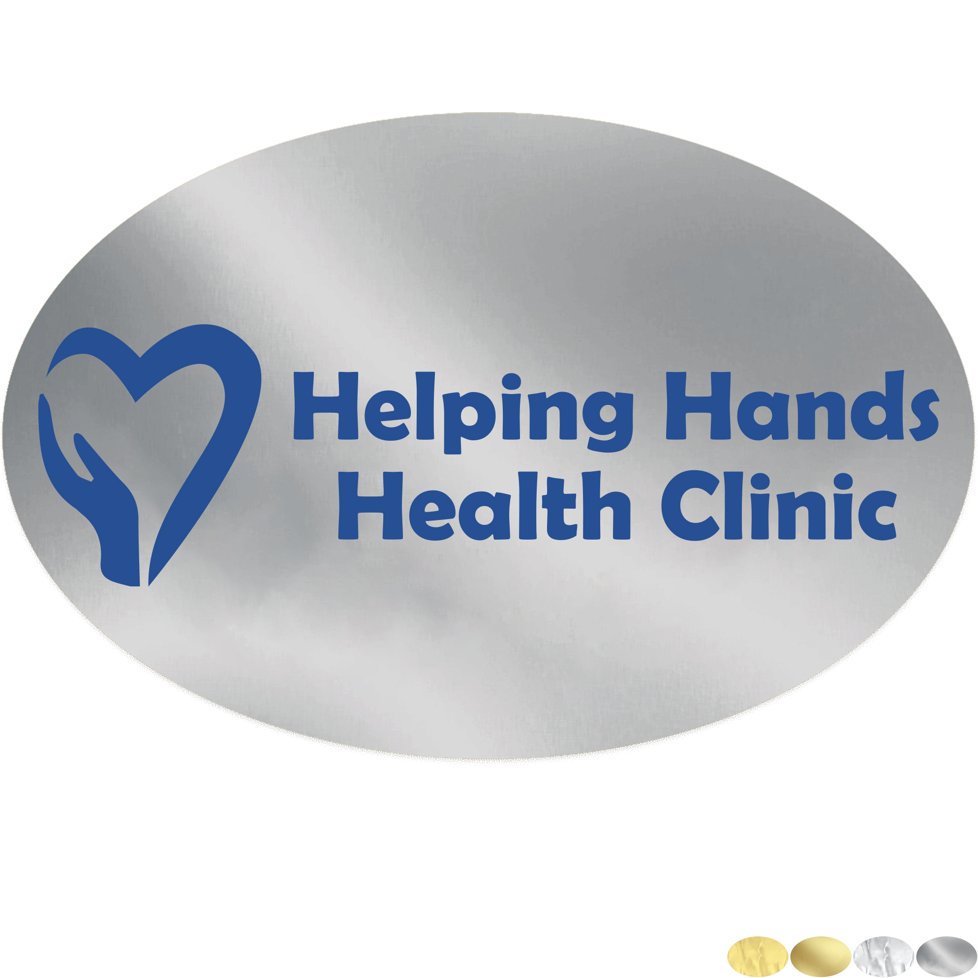 Product Photo 1 Oval Shape Custom Sticker - Foil, 2" x 3"