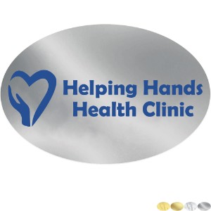 Oval Shape Custom Sticker - Foil, 2" x 3" - GI1069