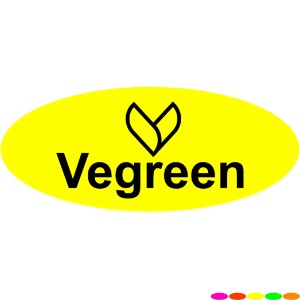 Oval Shape Custom Sticker - Neon, 1-1/4" x 3" - GI1051