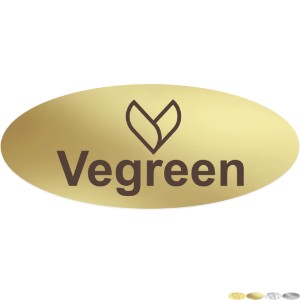 Oval Shape Custom Sticker - Foil, 1-1/4" x 3" - GI1054