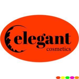 Oval Shape Custom Sticker - Neon, 1-1/2" x 2-1/2" - GI1056