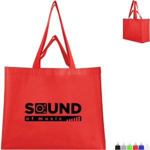 Matte Laminated Recycled Non-Woven Dual Handle Shopper Tote Bag - HT6954