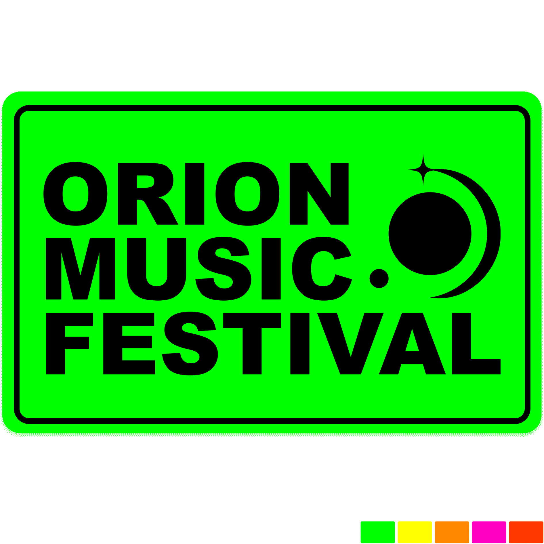 Product Photo 1 Rectangle Shape Custom Sticker - Neon, Large to 5-1/4"