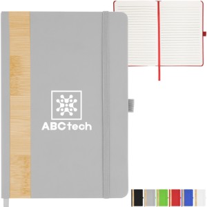 Recycled PU & Bamboo Accent Journal, 5" x 7" - HT6955