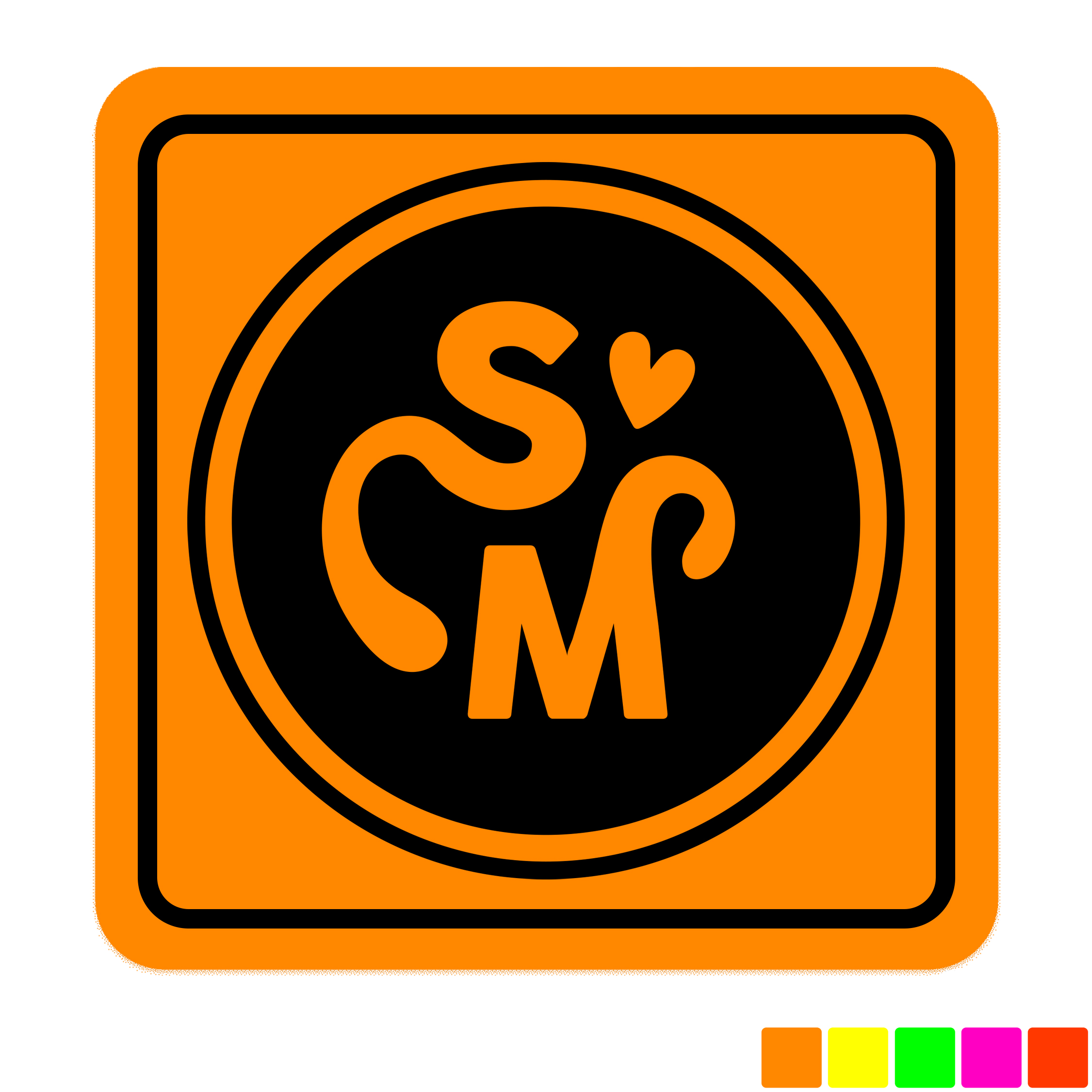 Product Photo 1 Square Shape Custom Sticker - Neon, 1-1/4" or 1-1/2"