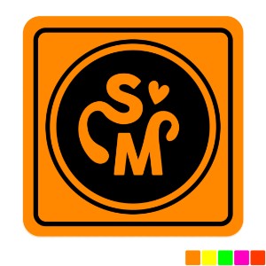 Square Shape Custom Sticker - Neon, 1-1/4" or 1-1/2" - GI1111