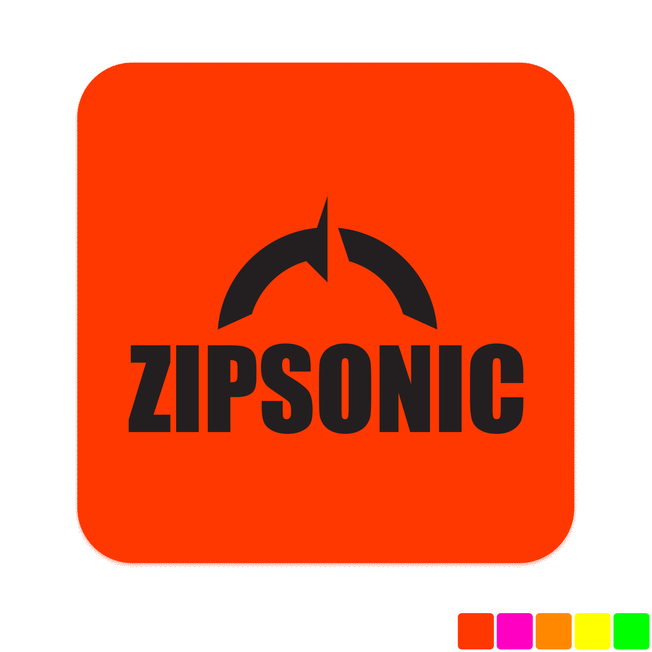 Product Photo 1 Square Shape Custom Sticker - Neon, 1/2" to 1"