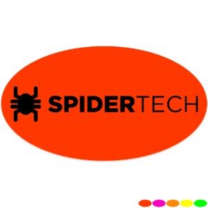 Oval Shape Custom Sticker - Neon, 1-1/2" to 2-1/4" - GI1046