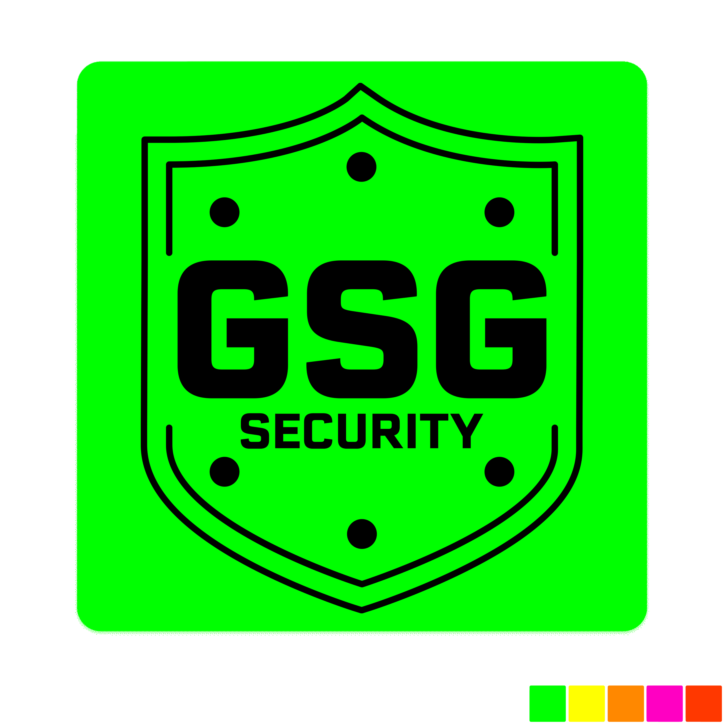 Product Photo 1 Square Shape Custom Sticker - Neon, 3"