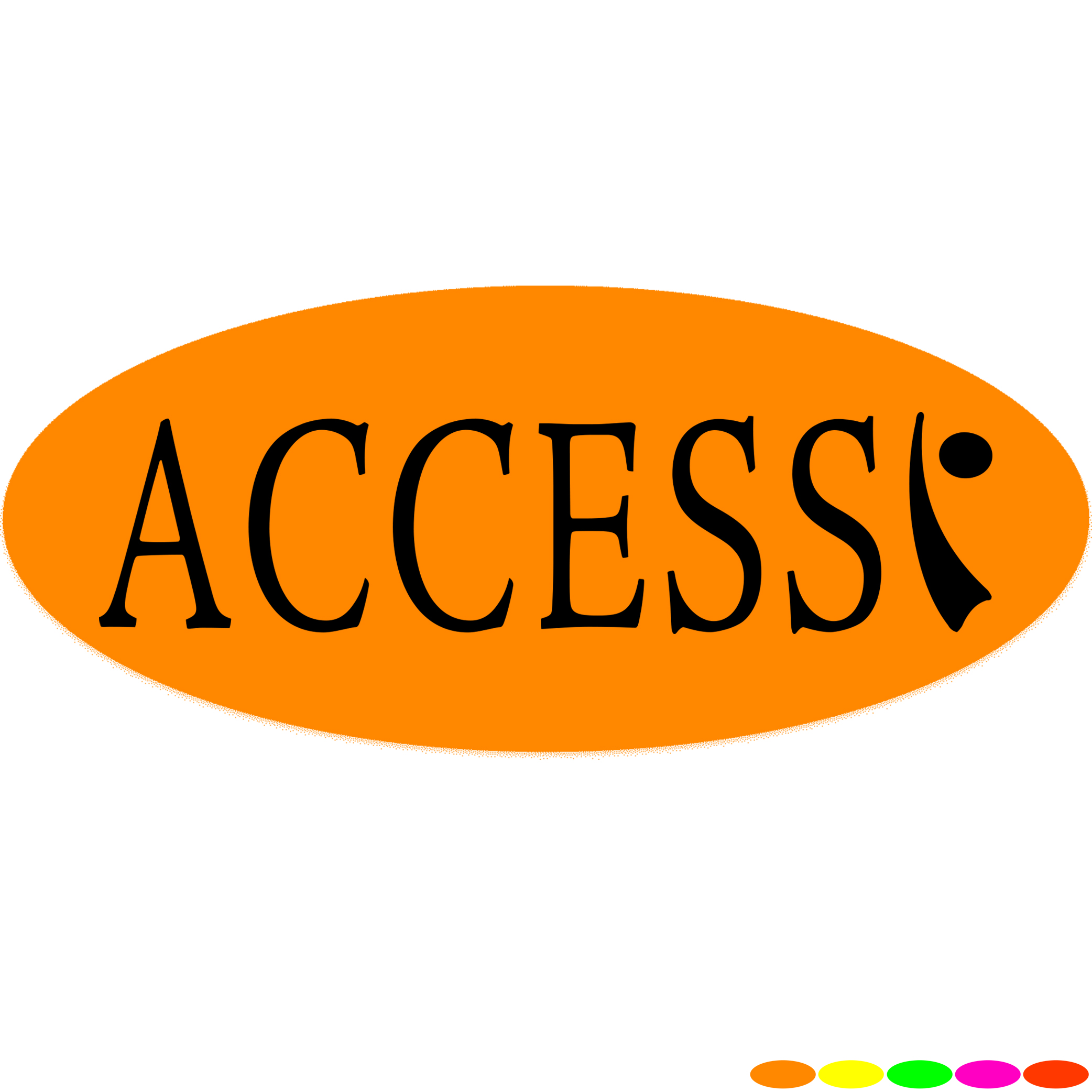 Product Photo 1 Oval Shape Custom Sticker - Neon, 5/8" to 1 1/8"