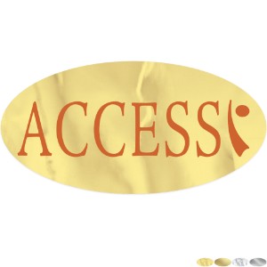 Oval Shape Custom Sticker - Foil, 5/8" to 1 1/8" - GI1044