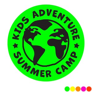 Round Shape Custom Sticker - Neon, 3-1/2" to  4" - GI1031