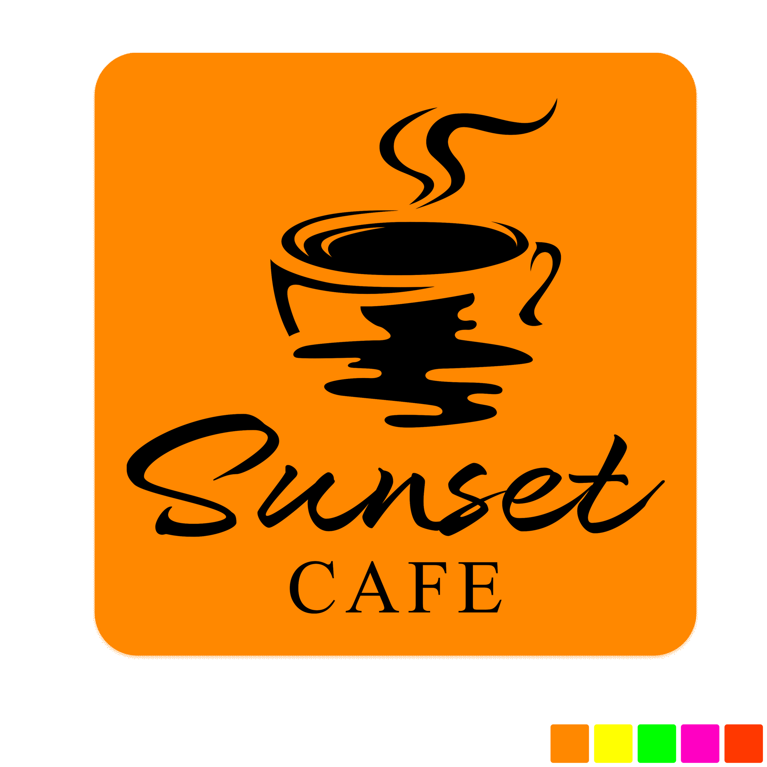 Product Photo 1 Square Shape Custom Sticker - Neon, 1-3/4" or 2"