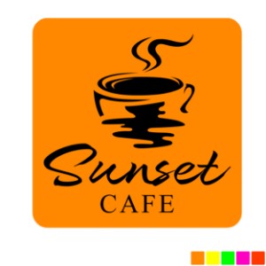 Square Shape Custom Sticker - Neon, 1-3/4" or 2" - GI1116