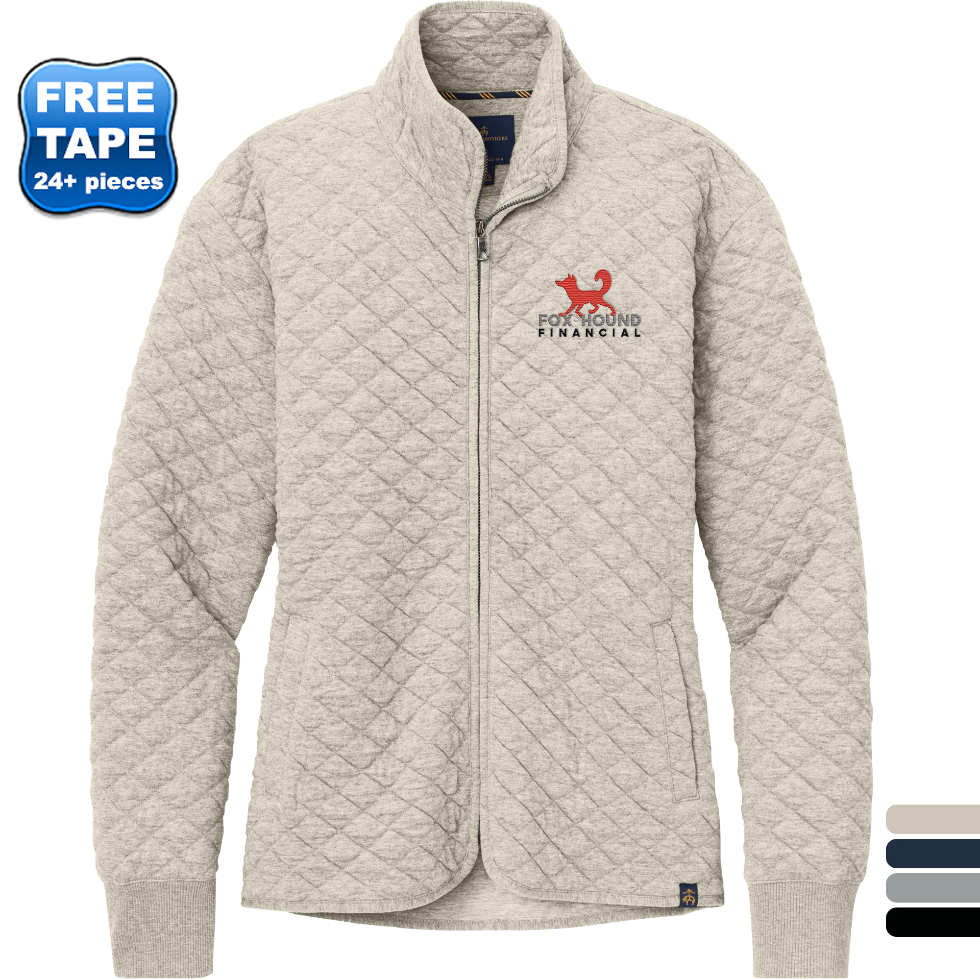 Product Photo 1 Brooks Brothers® Diamond Quilt Tri-Blend Ladies' Full Zip