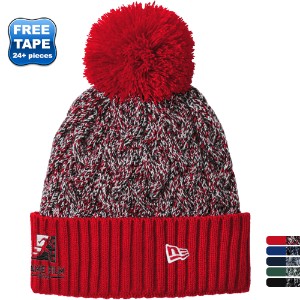 New Era® Marled Knit Pom Beanie - WJ7330