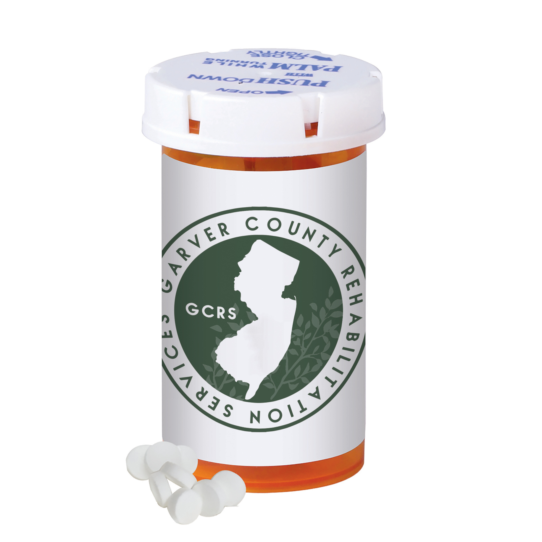 Product Photo 1 Sugar Free Peppermint Mini Mints in a Small Pill Bottle