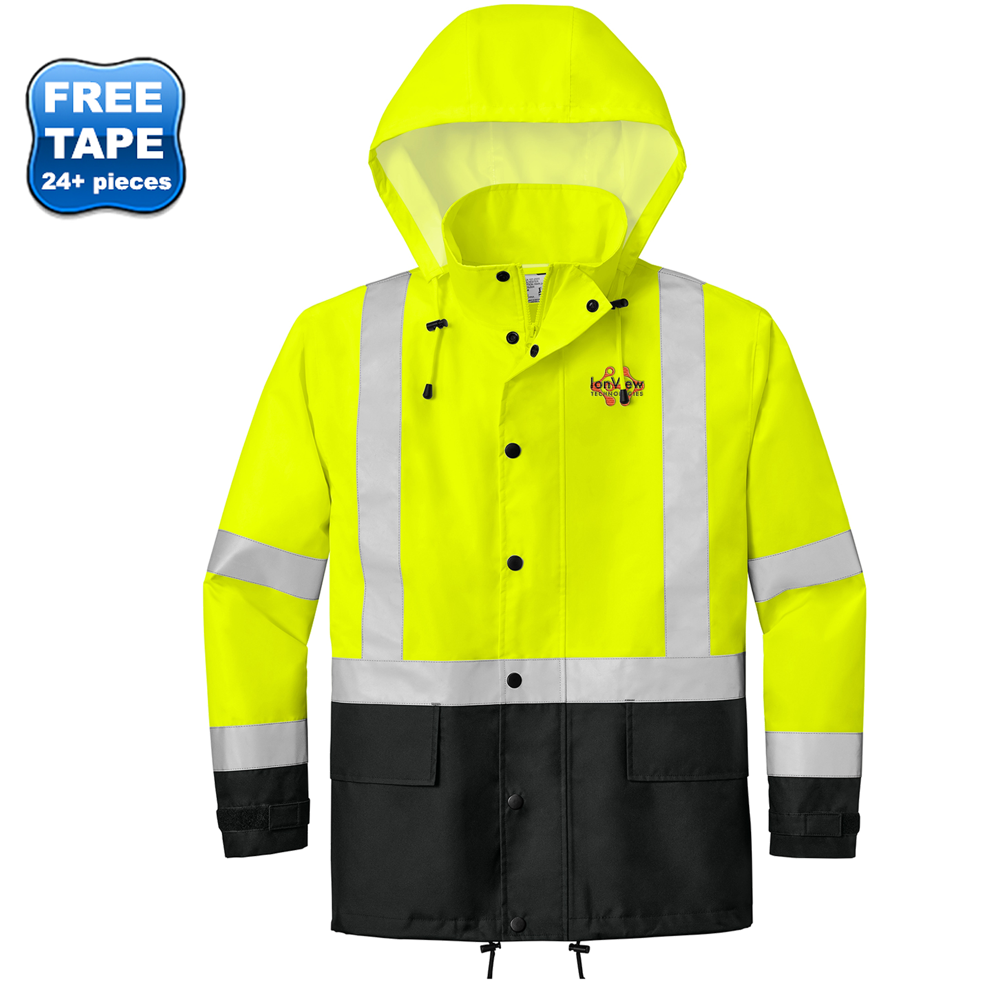 Product Photo 1 CornerStone® ANSI 107 Class 3 Poly Oxford Men's Rain Jacket