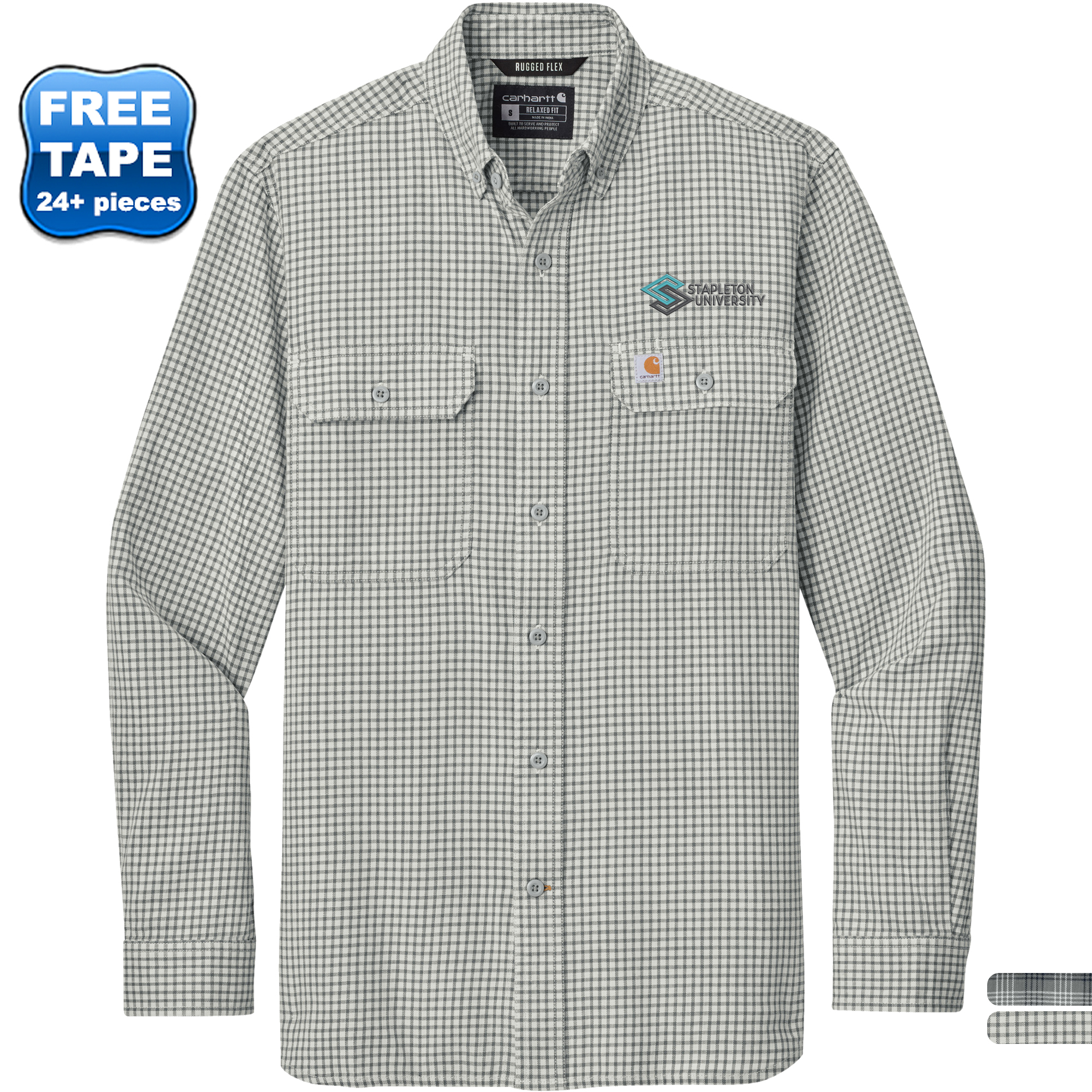 Product Photo 1 Carhartt® Rugged Flex® Plaid Cotton/Elastane Long Sleeve Men's Shirt