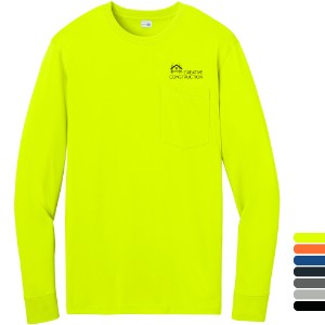 CornerStone® Workwear Pro Polyester Long Sleeve Unisex Pocket Tee - WJ7345