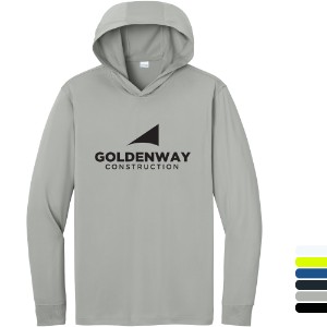 CornerStone® Workwear Pro Polyester Long Sleeve Unisex Hooded Tee - WJ7346