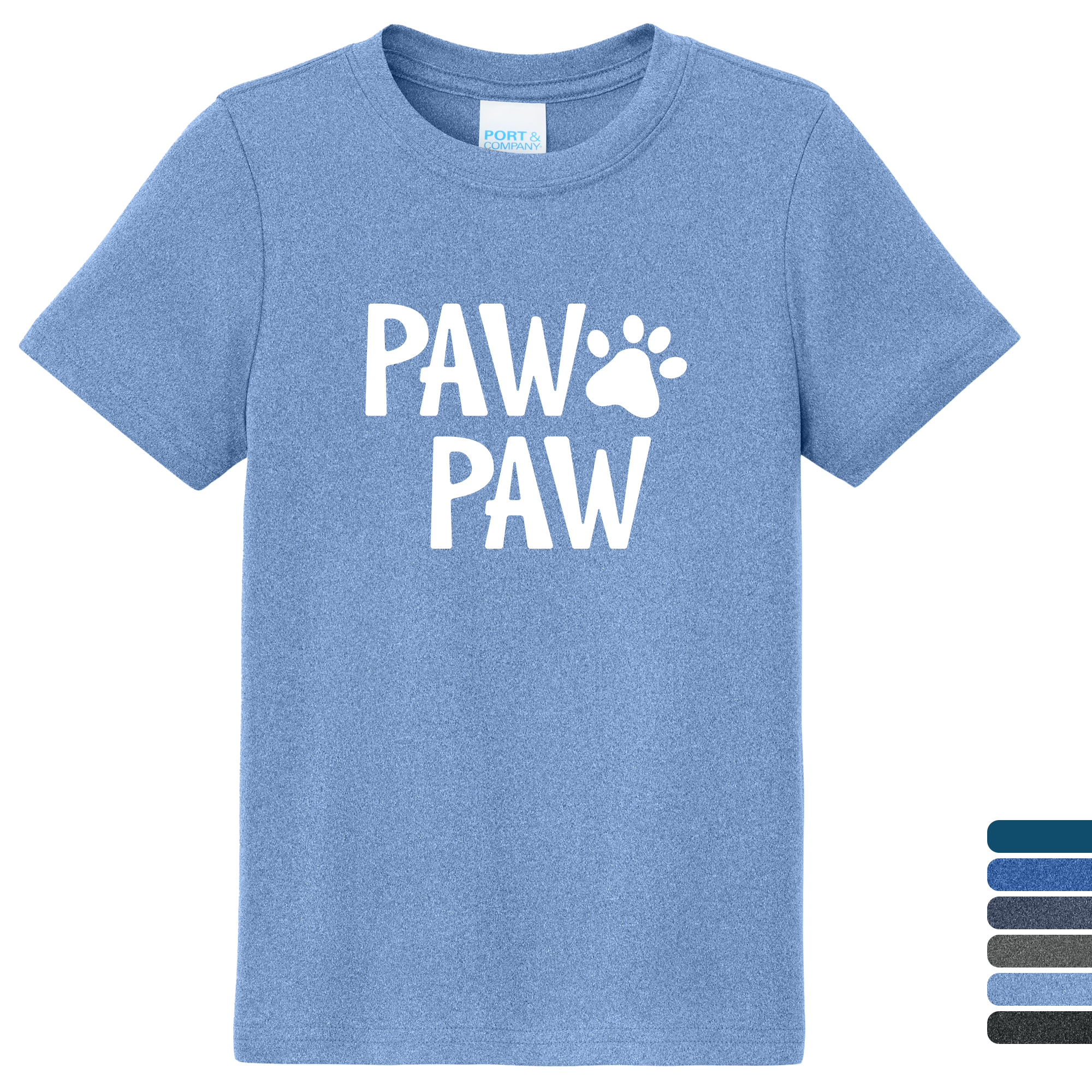 Product Photo 1 Port & Company® Heather Recycled Poly/Poly Performance Youth Tee