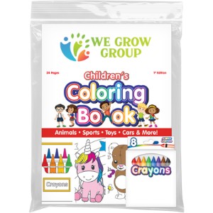 Children's Coloring Book with 8 Pack Jumbo Crayons - LK6019